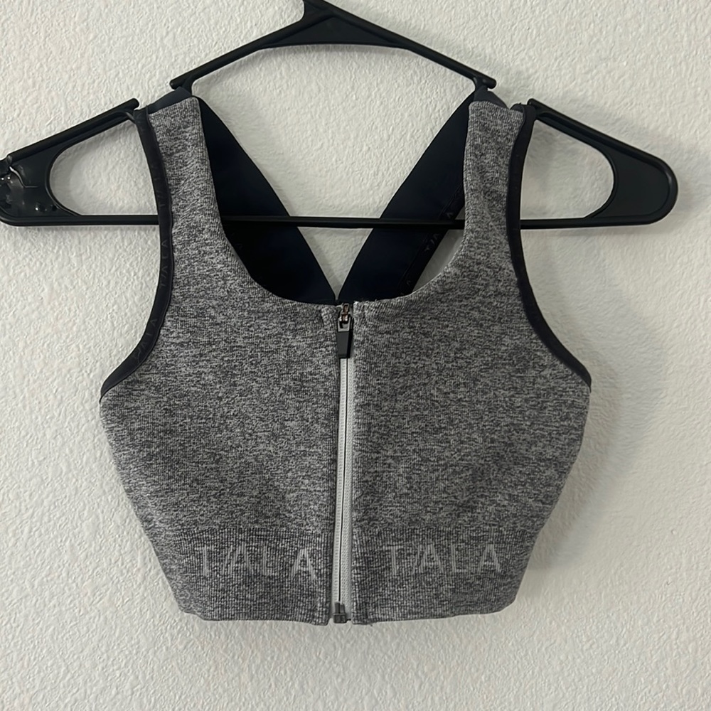 TALA ZIP FRONT SPORTS BRA